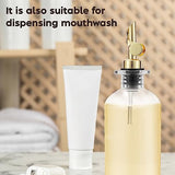 Spaceneat Olive Oil Dispenser Bottle for Kitchen, Coffee Syrup Dispenser - Elegant & Classy Olive Oil Bottles for Kitchen - Glass Cooking Oil Dispenser, Container, Cruet with Pourer Spout - 2pcs, Gold