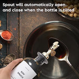 Spaceneat Olive Oil Dispenser Bottle for Kitchen, Coffee Syrup Dispenser - Elegant & Classy Olive Oil Bottles for Kitchen - Glass Cooking Oil Dispenser, Container, Cruet with Pourer Spout - 2pcs, Gold