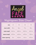 Angel Face Girls’ Nightgown Pajamas – 3 Pack Sleepwear Night Dress Sleep Shirt (4-14), Size 6, Varsity/Girls Dream