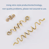 FRDTLUTHW Gold Snake Hair Jewelry for Braids, Halloween Hair Decoration, Dreadlock Accessories for Women Girls(pack of 6)