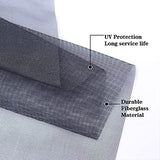 Windows Screen and Screen Door Repair Kit, 48"x118" Charcoal Fiberglass Mesh with Rolling Tool/Hook/Ruler/Cutter/Spline - Window Screen & Sliding Screen Door Replacement for Windows, TOOLTRIZ