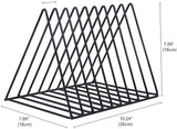 PENNGKE Magazine Holder,Newspapers Holder,Letters Storage,Desktop File Sorter Organizer Triangle Bookshelf Decor Home Office,Black