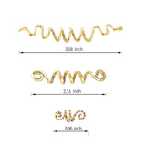 FRDTLUTHW Gold Snake Hair Jewelry for Braids, Halloween Hair Decoration, Dreadlock Accessories for Women Girls(pack of 6)