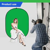 Portable Green Screen Backdrop with Stand,Foldable 5x7ft Chromakey Blue&Green Screen 2 in 1 Pop Up Collapsible Backdrop for Photo and Video Shooting,Gaming (Green & Blue)