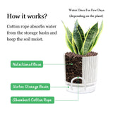 Self Watering Pots for Indoor Plants, 4pcs Small Pots for Plants, Indoor Plant Pots, Plant Pot for Indoor Plants, Self Watering Planter, Self Watering Pot, Easy Plant Self Watering Pot (4+5.3inch)
