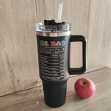 WECACYD Fathers Day Gift for Dad - Birthday Gifts for Dad From Daughter Son- Super Daddio Cup Tumbler 40oz with Handle - Gifts for Dad From Daughter, Son, Wife for Birthday, Fathers Day - Dad Gifts