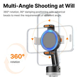 ULANZI Magnetic Cell Phone Tripod Mount, 360 Rotation, Double Fixed Design, MagSafe Ring & 1/4'' Screw Hole Expansion, Compatible with iPhone 14, 13, 12 & Other Smartphones