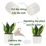 Self Watering Pots for Indoor Plants, 4pcs Small Pots for Plants, Indoor Plant Pots, Plant Pot for Indoor Plants, Self Watering Planter, Self Watering Pot, Easy Plant Self Watering Pot (4+5.3inch)