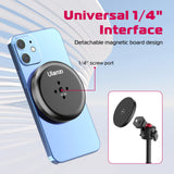 ULANZI Magnetic Cell Phone Tripod Compatible with MagSafe, 17.3" Extendable Mini Tabletop Tripod Selfie Stick with Cold Shoe, 360° Ball Head Tripod Stand Handle Grip for iPhone 14 13 12 Series