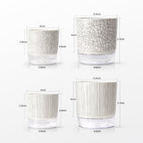 Self Watering Pots for Indoor Plants, 4pcs Small Pots for Plants, Indoor Plant Pots, Plant Pot for Indoor Plants, Self Watering Planter, Self Watering Pot, Easy Plant Self Watering Pot (4+5.3inch)