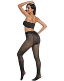 CHRLEISURE Women's Winter Warm Fleece Lined Leggings - Thick Velvet Tights Thermal Pants (TR Black, XS/S)