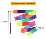 20 Pack Ribbon Wands Party Favors for Kids, Rainbow Decorations, Unicorn Birthday Party Supplies, Mermaid Princess Goodie Bag Stuffers, Gymnastics Dance Streamers, Girls Goody Gifts (Rainbow)