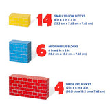 Melissa & Doug Deluxe Jumbo Cardboard Blocks (24 Pieces) - Pretend Brick For Building