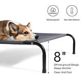 Love's cabin Outdoor Elevated Dog Bed - 49in Pet Hammock Beds for Extra Large Medium Small Dogs - Portable Dog Cot for Camping or Beach, Durable Fall Frame Raised Dog Bed with Breathable Mesh