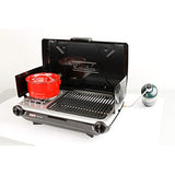 Coleman Tabletop 2-in-1 Camping Grill/Stove, 2-Burner Propane Grill & Stove for Outdoor Cooking with Adjustable Burners & Pressure Regulator, 20,000 BTUs of Power for Camping, Tailgating, Grilling
