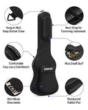 Donner 47 Inch Bass Guitar Case, 0.4 Inch Thick Padding Sponge 600D Ripstop Waterproof Nylon Soft Electric Bass Guitar Gig Bag with 3 Pockets and Back Hanger Loop, Black