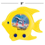 Fish Ring Toss Water Games for Kids - (Pack of 12) Handheld Retro Mini Game Pocket Travel Toys for Car Road Trips, Party Favors and Game Prizes