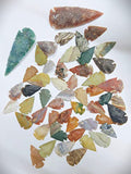 50 PC Lot Flint Arrowhead OH Collection Project Spear DIY Points arrowheads