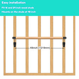 SELEWARE Ballet Barre for Drywall Stud & Concrete Wall Mount Wood Ballet Bar Dance Bar Traditional Ballet Barre System for Home Barre Movements Body Stretch 1.5 inch Dia 4.3 ft Long