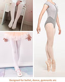 MdnMd 3 Pack Girls Ballet Dance Tights Transition Footless Ballet Legging Stocking Pantyhose (Ballet Pink, Child Age 8-11)