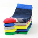 COTTON DAY Kids Boys Fun Novelty Crew Socks Colorful Pattern Design 10-12 Years Shark Stripes Size XL (12)