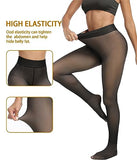 CHRLEISURE Women's Winter Warm Fleece Lined Leggings - Thick Velvet Tights Thermal Pants (TR Black, XS/S)