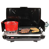 Coleman Tabletop 2-in-1 Camping Grill/Stove, 2-Burner Propane Grill & Stove for Outdoor Cooking with Adjustable Burners & Pressure Regulator, 20,000 BTUs of Power for Camping, Tailgating, Grilling