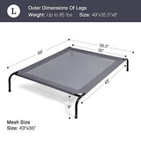 Love's cabin Outdoor Elevated Dog Bed - 49in Pet Hammock Beds for Extra Large Medium Small Dogs - Portable Dog Cot for Camping or Beach, Durable Fall Frame Raised Dog Bed with Breathable Mesh