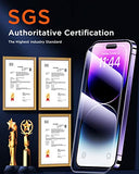 DIMONCOAT 4-Pack [Auto Alignment Kit] for iPhone 14 Pro Max Privacy Screen Protector [10X Military Protection] Compatible iPhone 14 Pro Max 6.7'' Diamonds Hard Tempered Glass Film [Case Friendly]
