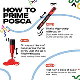 8 Posca Paint Markers, 5M Medium Markers with Reversible Tips, Marker Set of Acrylic Paint Pens | Posca Pens for Art Supplies, Fabric Paint, Fabric Markers, Paint Pen, Art Markers