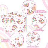 96 PCS Rainbow Party Plates Napkins Rainbow Themed Party Tableware Rainbow Dessert Disposable Paper Plates Napkins Birthday Baby Shower Party Decorations Supplies Favors for 24 Guests