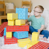 Melissa & Doug Deluxe Jumbo Cardboard Blocks (24 Pieces) - Pretend Brick For Building