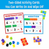 SpriteGru Math Linking Cubes, Math Cubes Manipulatives with Activity Cards Linking Cube Math Counters for Kids Kindergarten Learning Activities