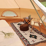 ONLYCTR Bell Tent for Camping, Luxury Cotton Tent, Yurt Canvas Tent with Stove Jack, Outdoor Canvas Bell Tent for 4/6/8/10 Person Family 4 Season Camping (16.5' (5M), Beige)