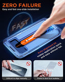 DIMONCOAT 4-Pack [Auto Alignment Kit] for iPhone 14 Pro Max Privacy Screen Protector [10X Military Protection] Compatible iPhone 14 Pro Max 6.7'' Diamonds Hard Tempered Glass Film [Case Friendly]
