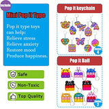 57PC Premium Party Favors for Kids,Assortment Cute Mini Pop Toys for Classroom Rewards,Carnival Prizes,Pinata Fillers,Treasure Chest, Prize Box Goody Bag Stuffers for 3-6-10 Boys and Girls