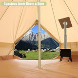 ONLYCTR Bell Tent for Camping, Luxury Cotton Tent, Yurt Canvas Tent with Stove Jack, Outdoor Canvas Bell Tent for 4/6/8/10 Person Family 4 Season Camping (16.5' (5M), Beige)