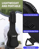 Donner 47 Inch Bass Guitar Case, 0.4 Inch Thick Padding Sponge 600D Ripstop Waterproof Nylon Soft Electric Bass Guitar Gig Bag with 3 Pockets and Back Hanger Loop, Black