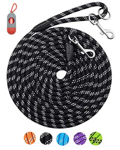 Long Dog Leash for Dog Training 10FT 16FT/30FT/50FT/100FT, Reflective Threads Rope Dog Leash, Heavy Duty Dog Lead for Large Medium Small Dogs Walking Playing, Camping, or Yard
