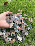 50 PC Lot Flint Arrowhead OH Collection Project Spear DIY Points arrowheads