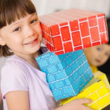 Melissa & Doug Deluxe Jumbo Cardboard Blocks (24 Pieces) - Pretend Brick For Building