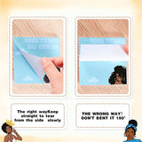 9 Packs Black Girl Sticky Notes Inspirational Mini Motivational Self Stick Note Pads Cute African Girl Teacher Notes Positive Memo Notepads for Nurse Reminder Studying School Office, 3.2 x 3.2 Inches