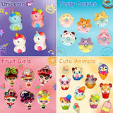Yscare 24 Pack Jumbo Squishies Slow Rising Squishies Keychain,Cream Scented Jumbo Slow Rising Squishies,Unicorn Cartoon Girl Donut Animal Squishy Toy for Kids Party Favors