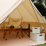 ONLYCTR Bell Tent for Camping, Luxury Cotton Tent, Yurt Canvas Tent with Stove Jack, Outdoor Canvas Bell Tent for 4/6/8/10 Person Family 4 Season Camping (16.5' (5M), Beige)