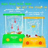 10 Pieces Handheld Water Game Arcade Water Ring Water Tables for Beach Toys Party Favor Fish Rings Fun Game for Different Ages Basketball Fun Present for Men Pastime, Without Water (Classic Style)