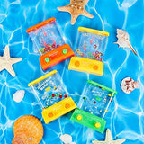 10 Pieces Handheld Water Game Arcade Water Ring Water Tables for Beach Toys Party Favor Fish Rings Fun Game for Different Ages Basketball Fun Present for Men Pastime, Without Water (Classic Style)