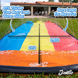 Jambo Premium Slip Splash and Slide with 3 Bodyboards, Heavy Duty Water Slide with Advanced 3-Way Water Sprinkler System, Backyard Waterslide Outdoor Water Toys n Slides for Kids…