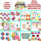 57PC Premium Party Favors for Kids,Assortment Cute Mini Pop Toys for Classroom Rewards,Carnival Prizes,Pinata Fillers,Treasure Chest, Prize Box Goody Bag Stuffers for 3-6-10 Boys and Girls