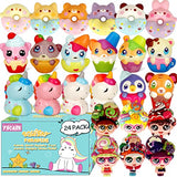 Yscare 24 Pack Jumbo Squishies Slow Rising Squishies Keychain,Cream Scented Jumbo Slow Rising Squishies,Unicorn Cartoon Girl Donut Animal Squishy Toy for Kids Party Favors