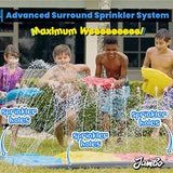 Jambo Premium Slip Splash and Slide with 3 Bodyboards, Heavy Duty Water Slide with Advanced 3-Way Water Sprinkler System, Backyard Waterslide Outdoor Water Toys n Slides for Kids…